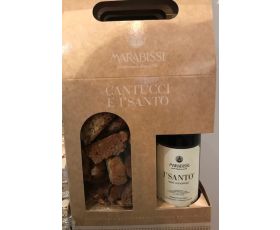 Cantucci e IL Santo dessertwijn in cadeauverpakking (250gr + 375ml)