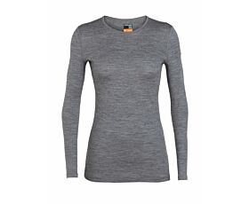 Icebreaker Merino 200 Oasis LS Crewe Thermoshirt Dames Gritstone Hthr-013 S