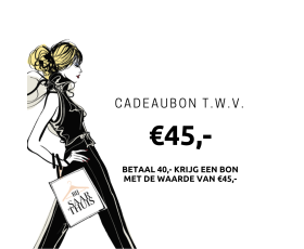 Cadeaubon t.w.v 45,-- euro  van Bij Saar Thuis